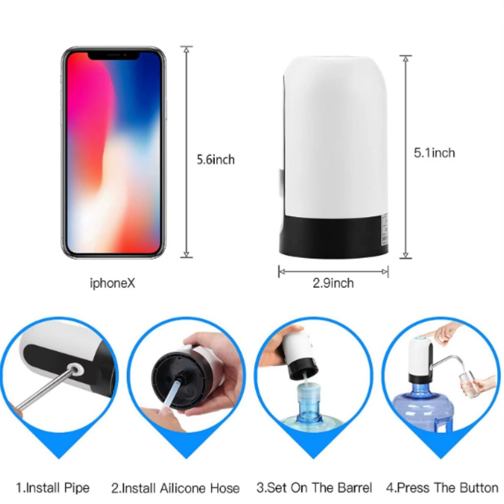 Electric Water Bottle  USB Rechargeable Automatic Drinking Water Dispenser