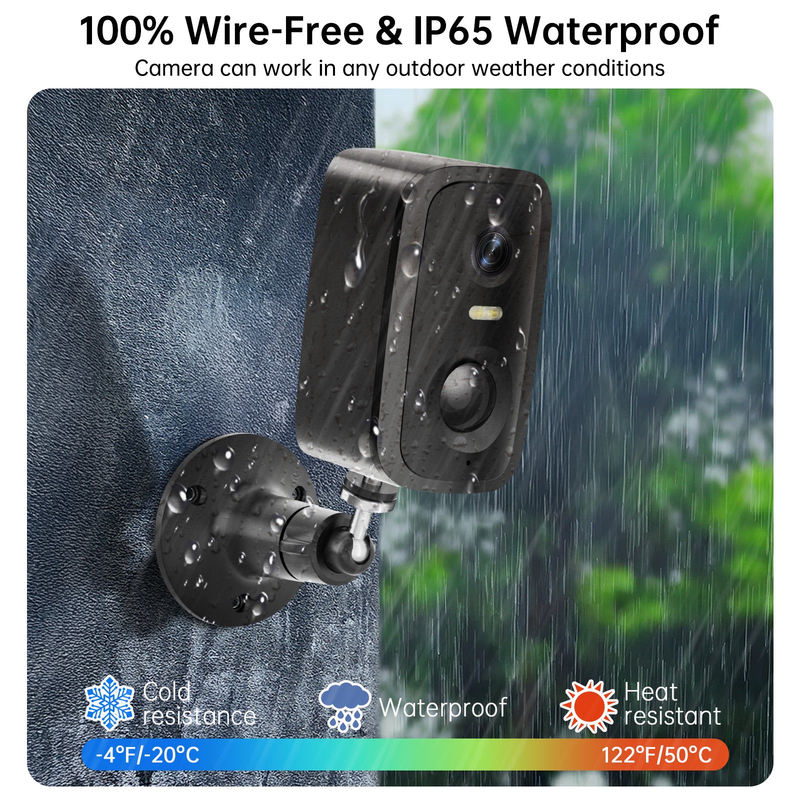 Low Power Security Camera CL30 Outdoor Security Cameras Motion Detected Easy To Set Up Wireless Battery Camera With Solar Panel