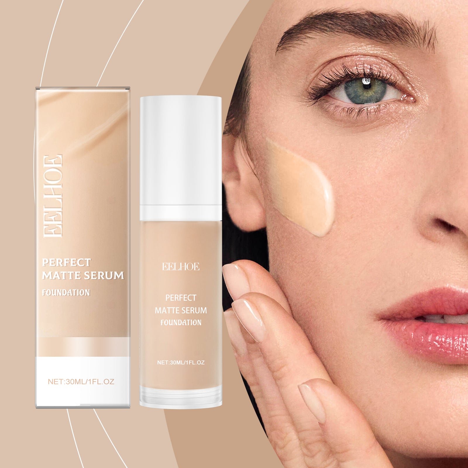 Moisturizing Liquid Foundation Easily Creates A Natural Skin Tone Concealer Moisturizing And Long-Lasting Long-Lasting Makeup Foundation
