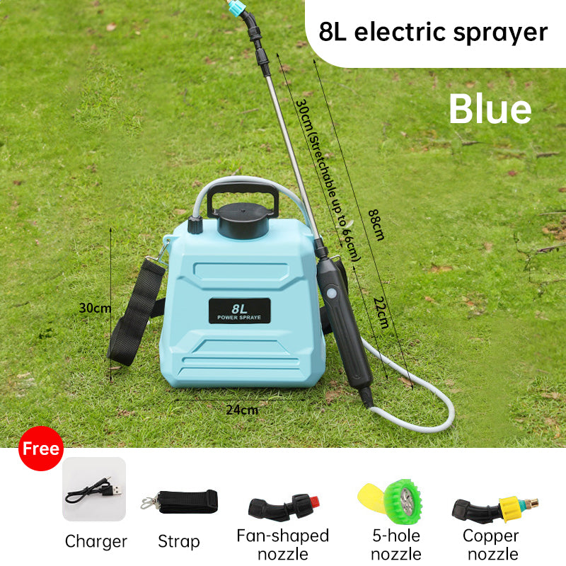 8L Automatic Electric Sprayer, Garden Plant Sprayer, Rechargeable Handheld Sprayer, Fogging Atomizer, Shoulder Watering Can