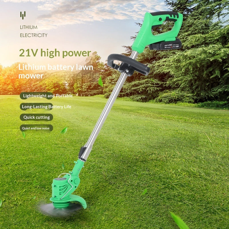 Lithium-Ion Compact Grass Trimmer – Cordless Handheld Lawn Mower for Home Use